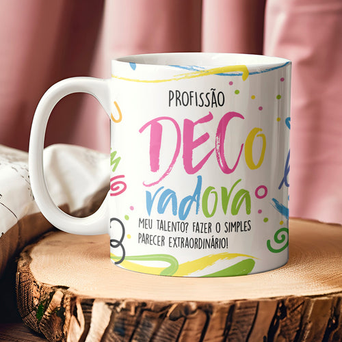 Caneca Profissões com frase | Decorador (a)