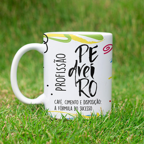 Caneca Profissões com Frase | Pedreiro