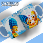 Homer e Marge Simpson | Azul