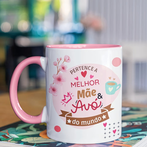 Caneca "Melhor Mãe & Avó do Mundo"