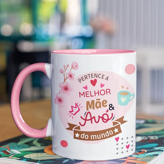 Caneca "Melhor Mãe & Avó do Mundo"